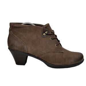 Earth Origins Devin Leather Boots SZ 8 Women's Brown Steampunk Victorian Cosplay